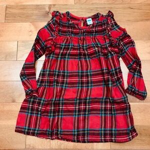 Old Navy red and green plaid dress size 4T